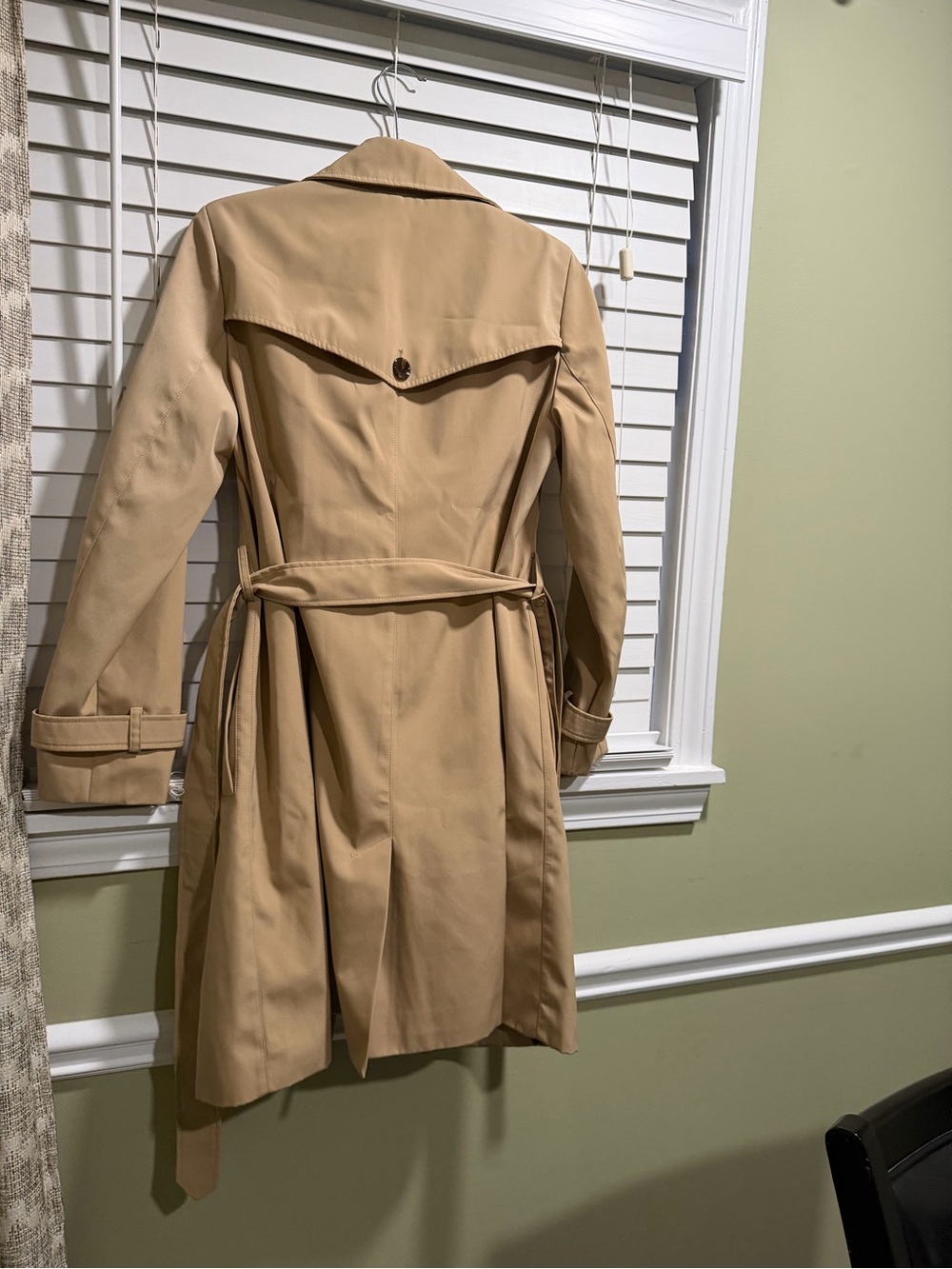 Calvin Klein Tan Double-Breasted Trench Coat - Picture 4 of 4